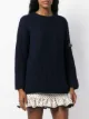 Miu Miu logo patch ribbed sweater