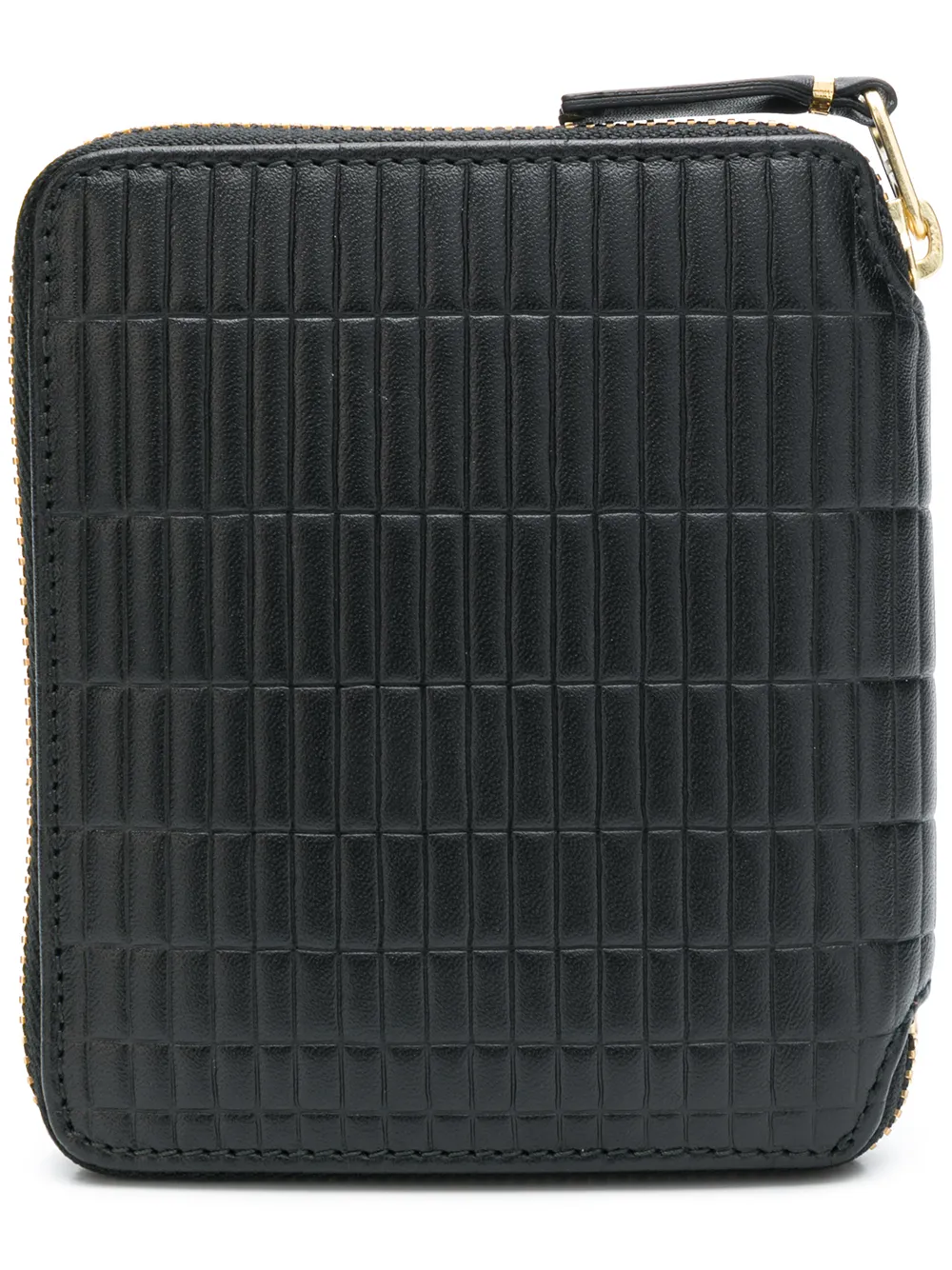 portefeuille zippé à motif géométrique