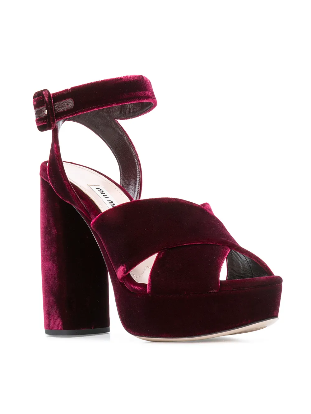 Miu Miu double strap platform sandals | Heeled Sandals | Image 2