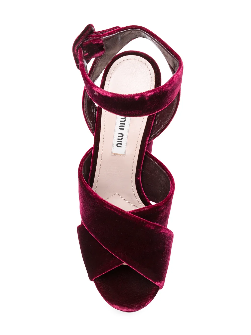 Miu double strap platform sandals Pink