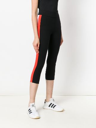 cropped side stripe leggings展示图