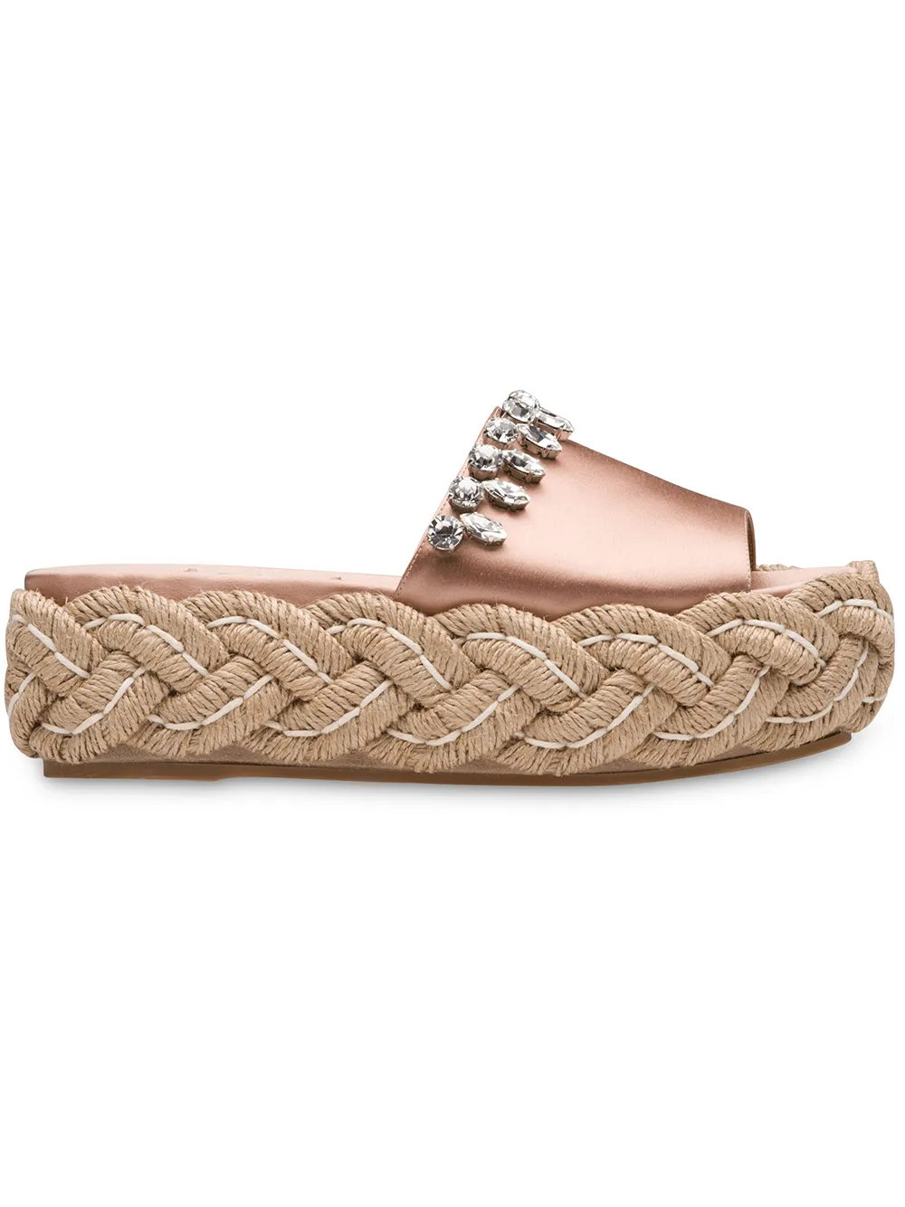 Miu Miu crystal-embellished Espadrille Sandals - Tendenza classica, vale la pena avere Miu Miu crystal-embellished Espadrille Sandals - Tendenza classica, vale la pena avere