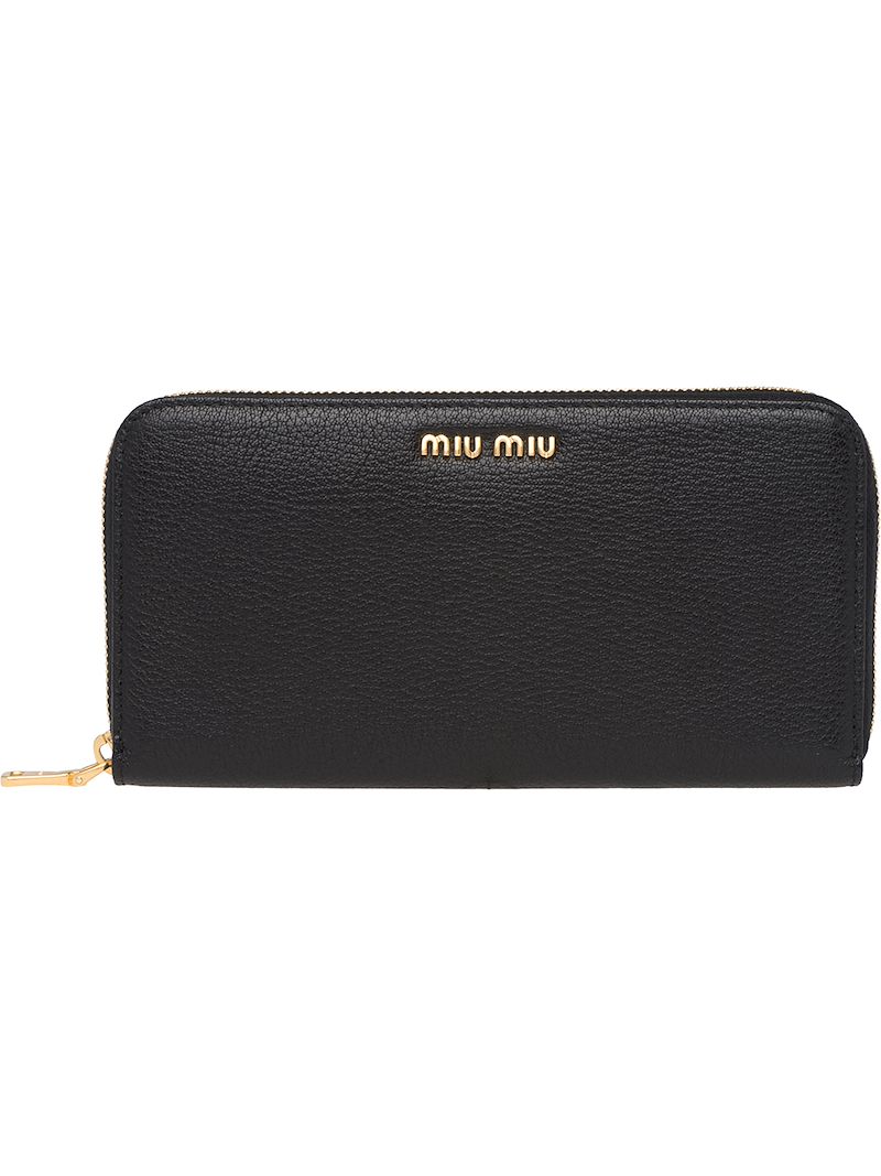 Miu Miu кошелек на круговой молнии с логотипом