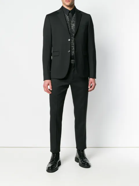 Givenchy Beaded Collared Shirt In Black