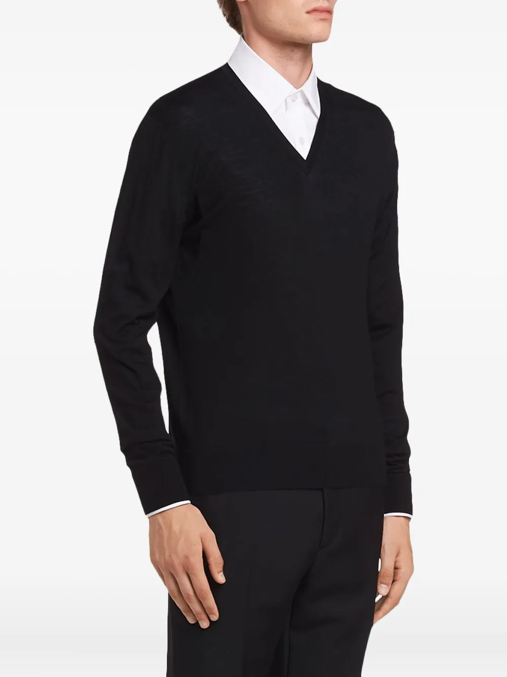 v*v様 【PRADA】V-neck knit sweater Prada V-Neck Cashmere Sweater | Sendegaro CA