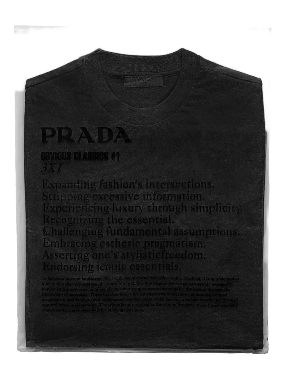 Tシャツ・カットソー PRADA BLACK T-SHIRT WITH TRIANGLE LOGO Prada triangle-logo Cotton T-shirt | Black | FARFETCH