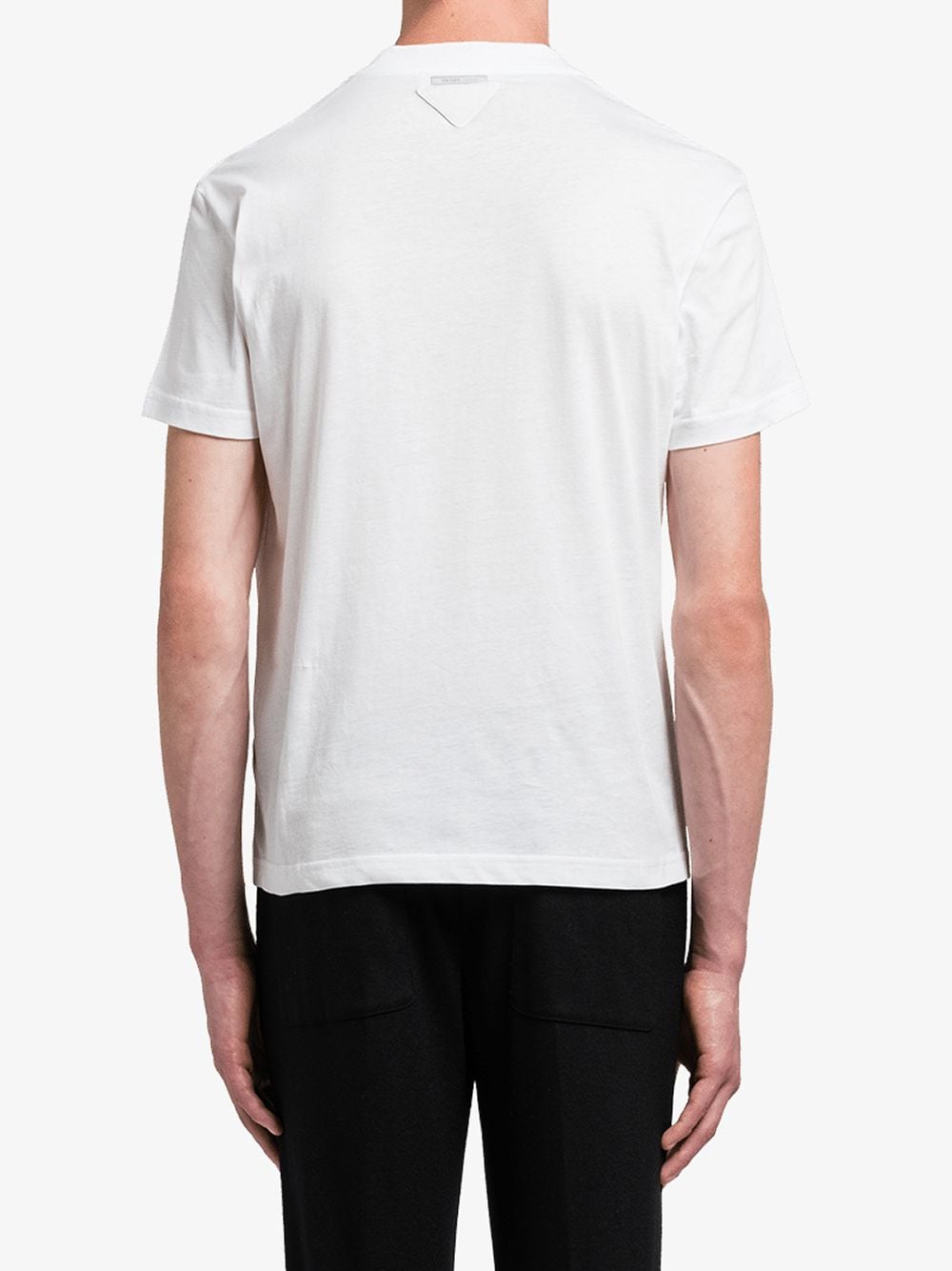 Shop Prada Triangle-logo T-shirt (pack Of Three) In White