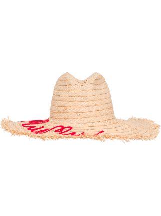 Miu Miu Straw Hat With Logo