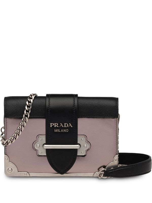 Pink Cahier Mini Leather Shoulder Bag 