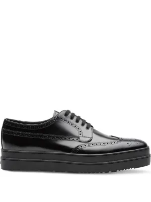 prada mens platform brogues