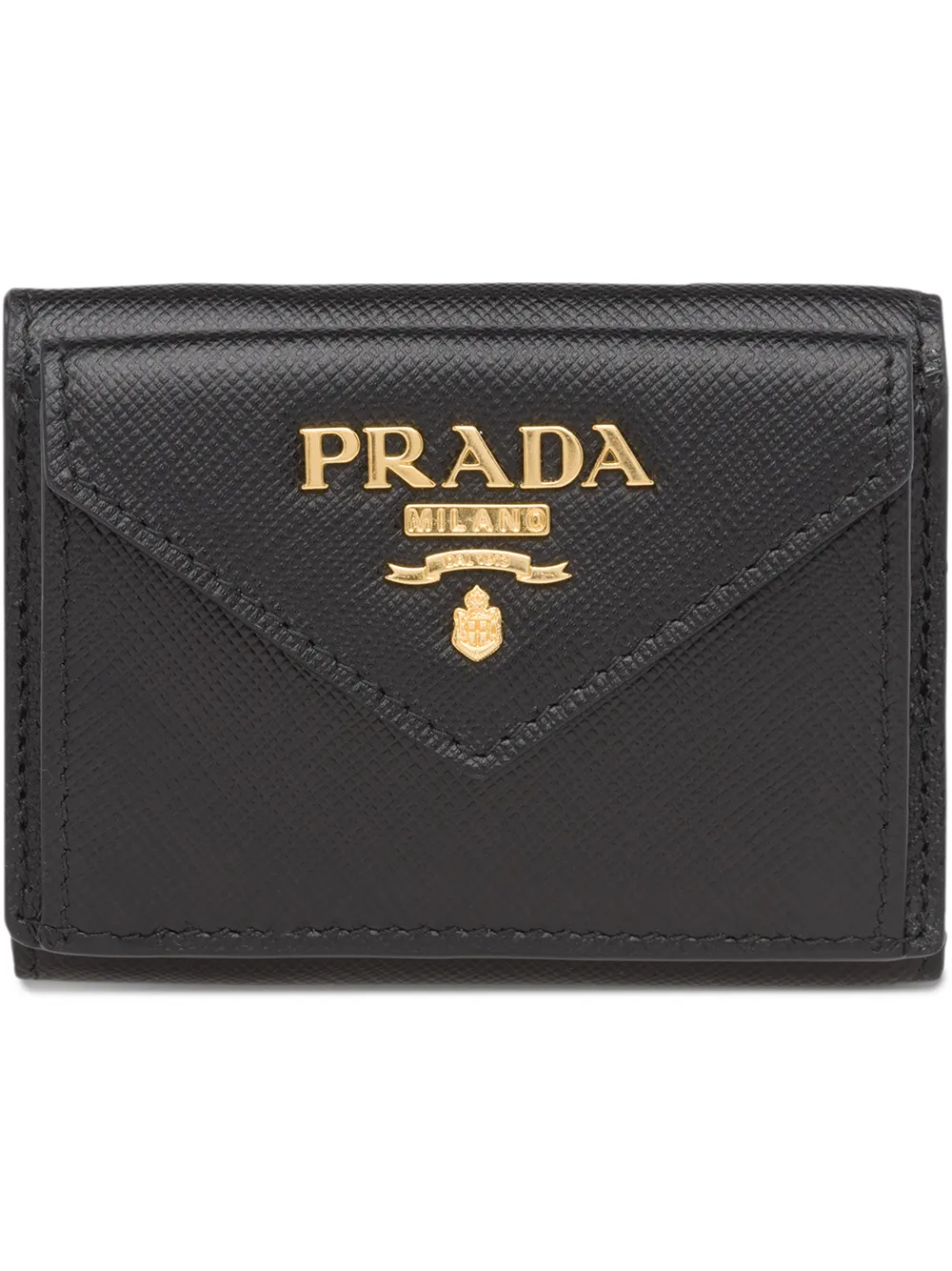 

Prada logo-plaque envelope wallet - Negro