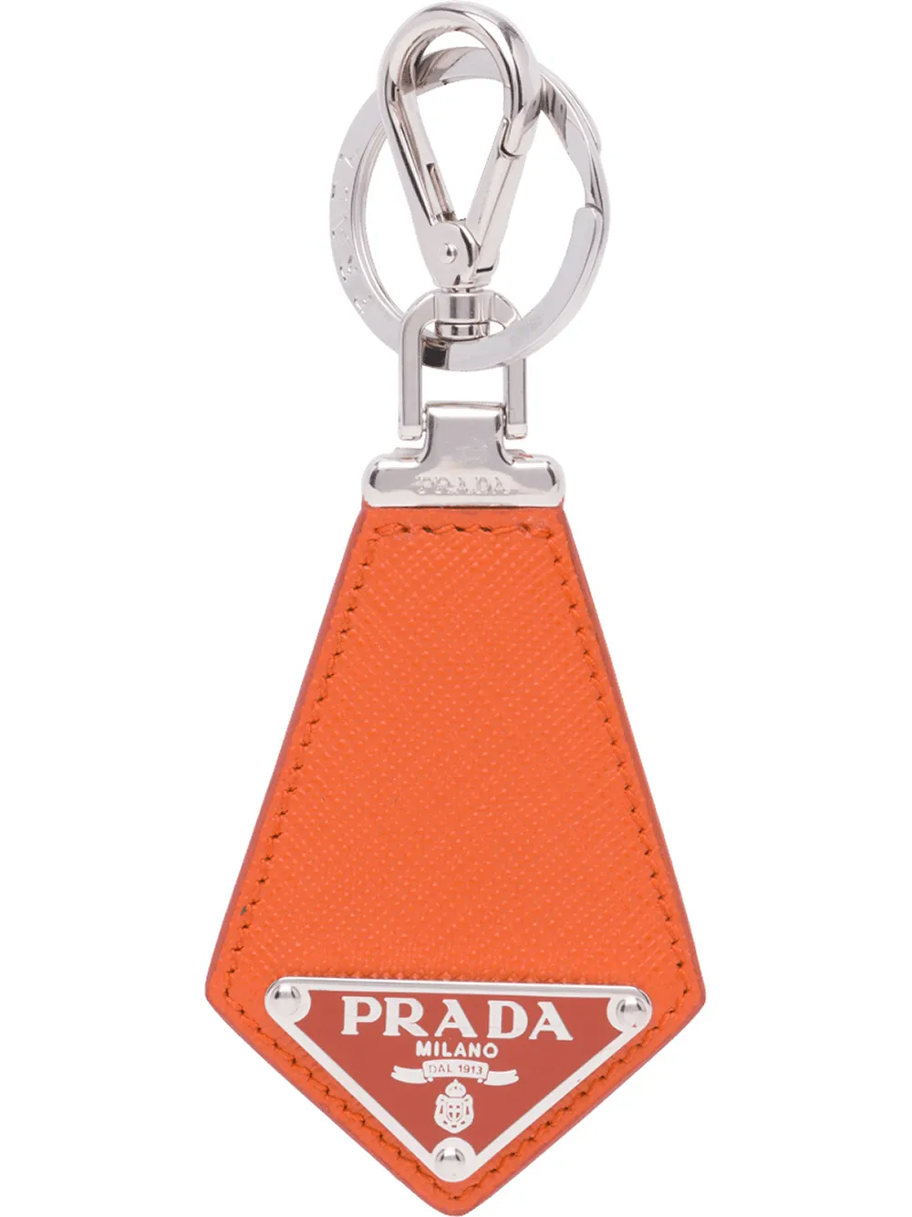 

Prada logo plaque keyring - Yellow