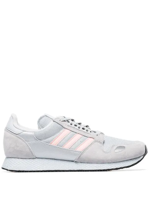 adidas grey and pink ZX 452 SPZL suede sneakers