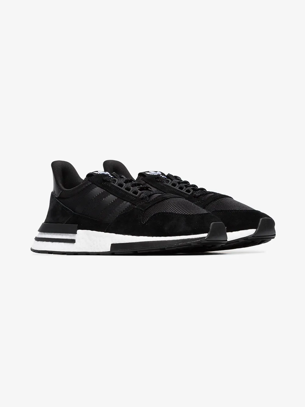 zx 500 rm suede, mesh and leather sneakers - black