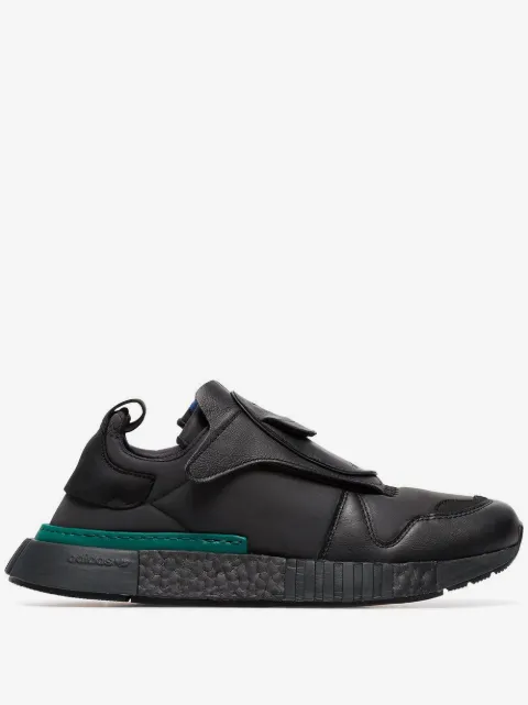 adidas black futurepacer leather sneakers
