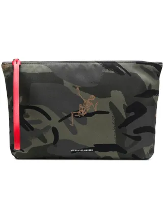 Alexander Mcqueen Camouflage Print Clutch Bag Farfetch Alexander Mcqueen Camouflage Print Clutch Bag
