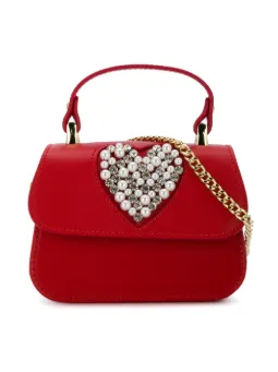 embellished heart shoulder bag