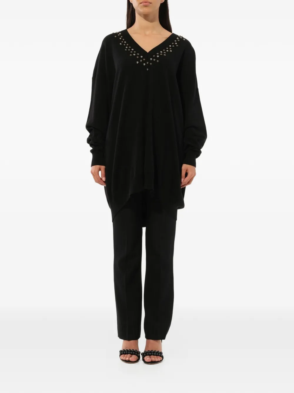 Givenchy Pullover mit V-Ausschnitt - Schwarz