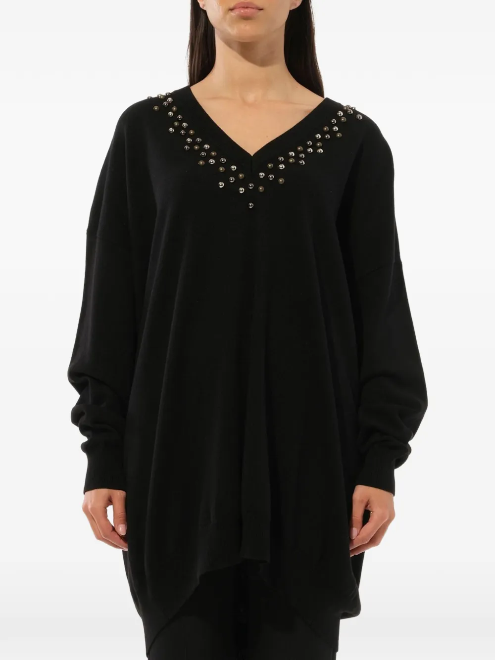  Givenchy Pullover Mit V Ausschnitt   Schwarz 