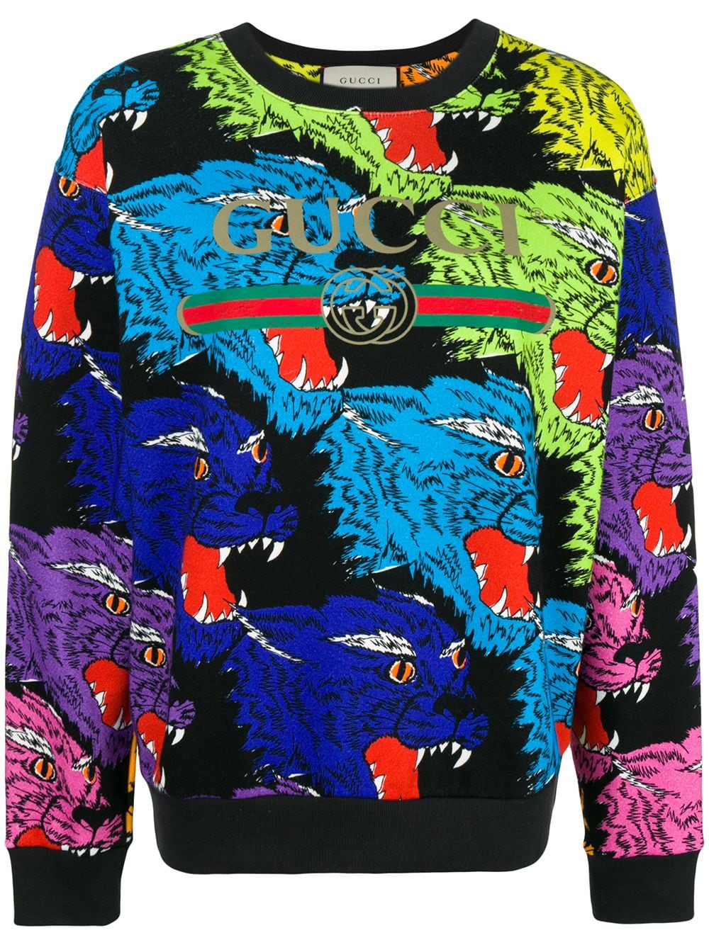 Gucci Tijger Intarsiasweater Zwart