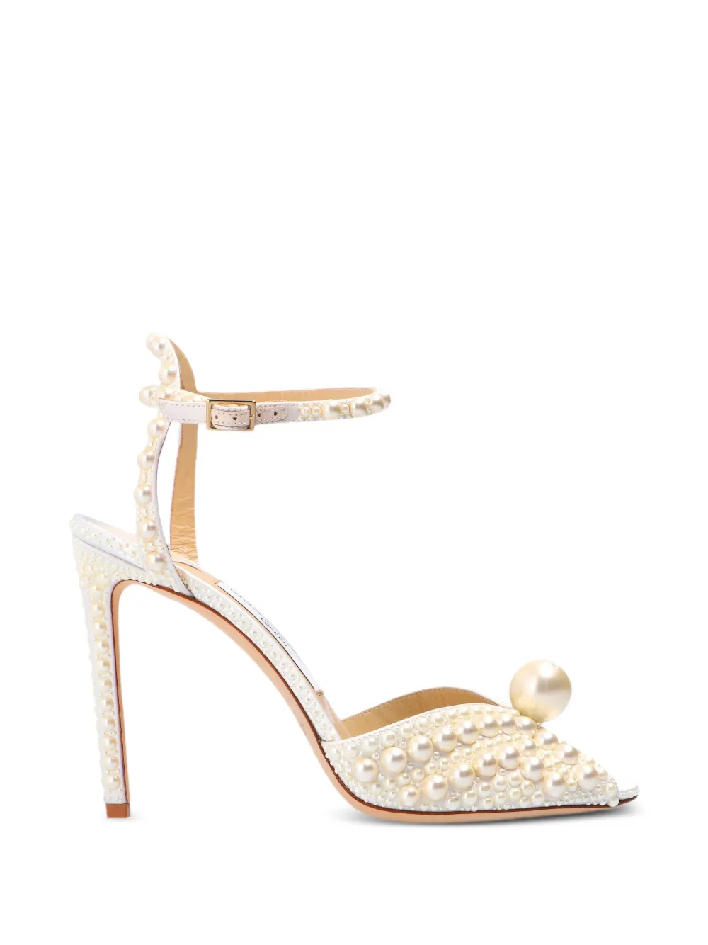 Jimmy Choo Sacora 100 pearl versierde pumps Wit