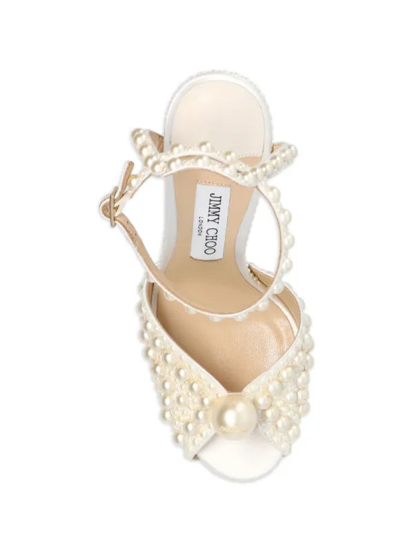 Jimmy Choo Sacora peep-toe Sandals | White | FARFETCH ZA