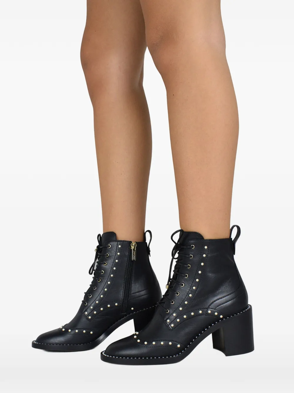 Jimmy Choo Hanah 65 pearl embellished boots Zwart