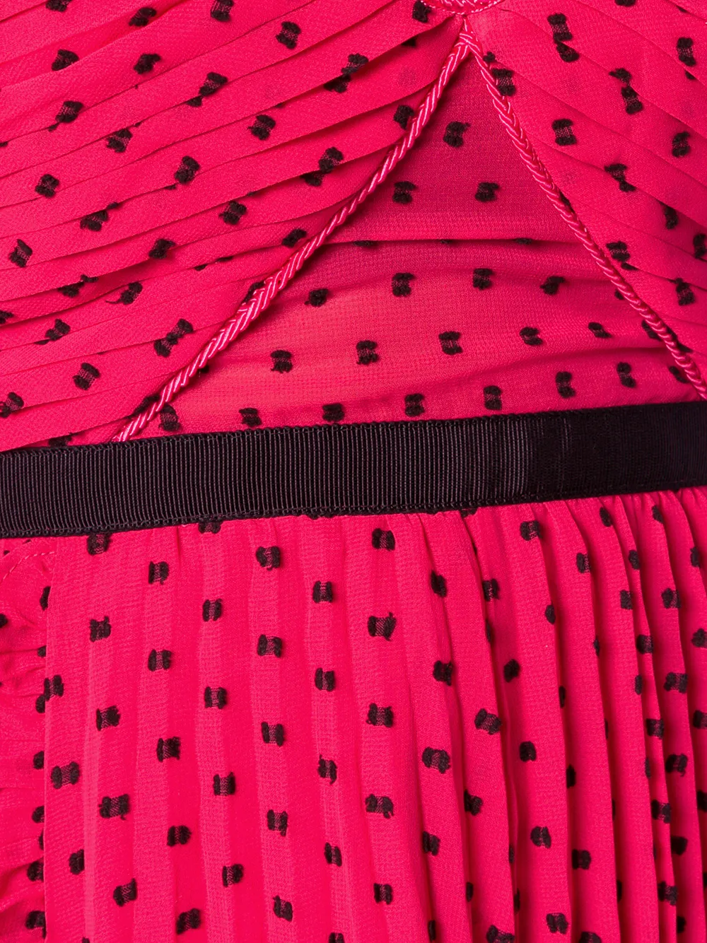 self-portrait polka dotted ruffled dress