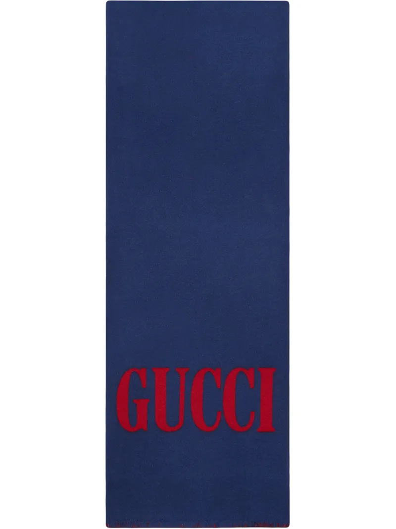 шарф с жаккардовым узором 'Gucci' Gucci