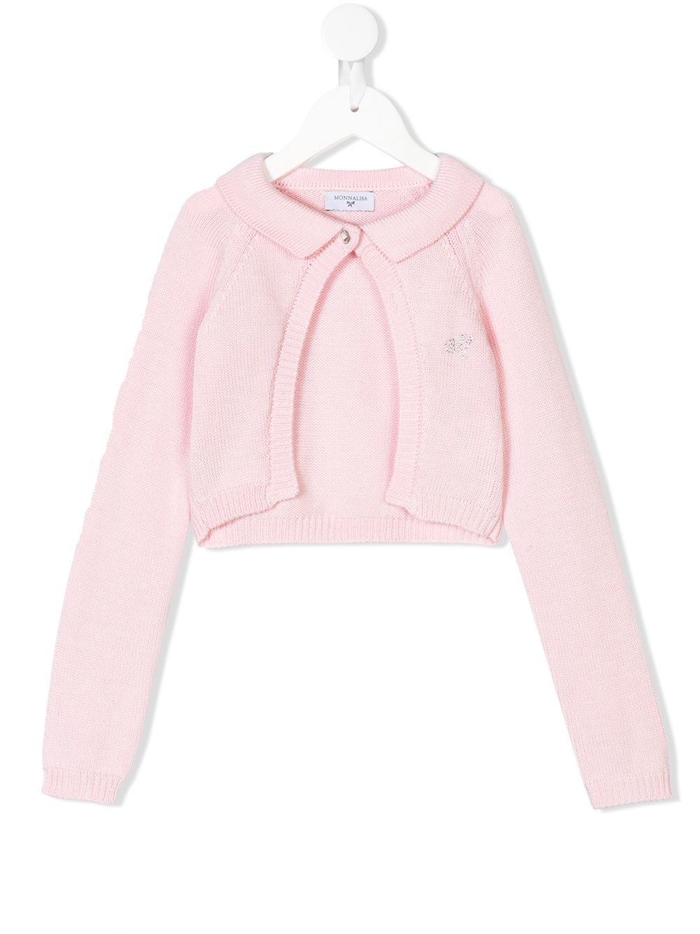 

Monnalisa knitted single-button cardigan - Pink