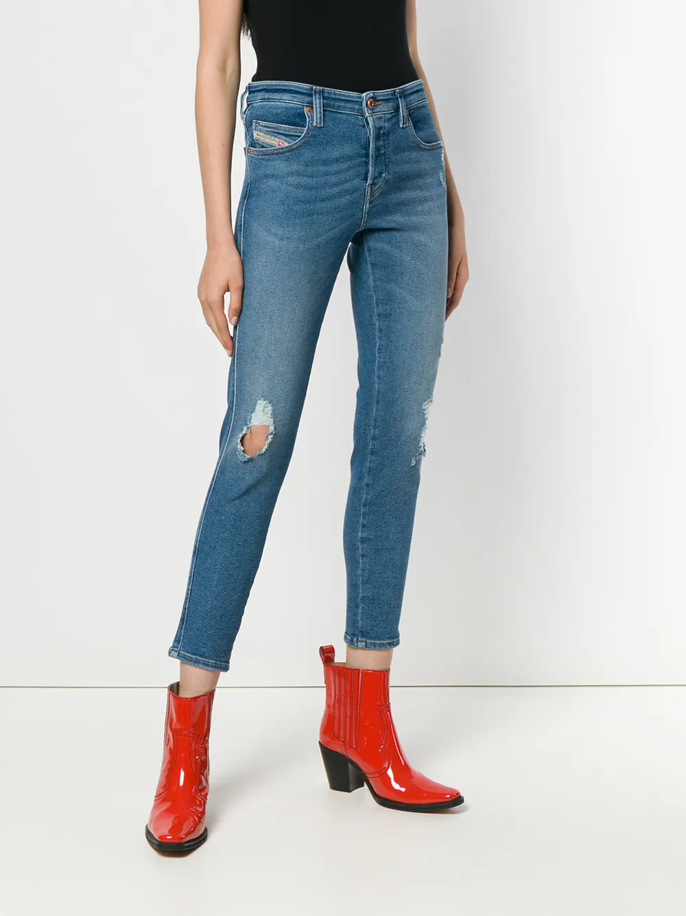 Diesel geripte jeans Blauw