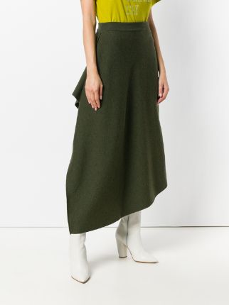 high waisted asymmetric skirt展示图