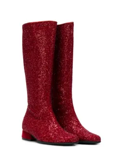 sequin embellished boots