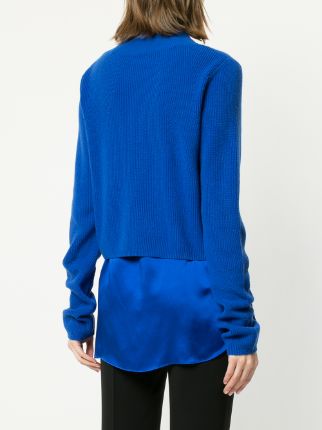 elongated panel cashmere sweater展示图
