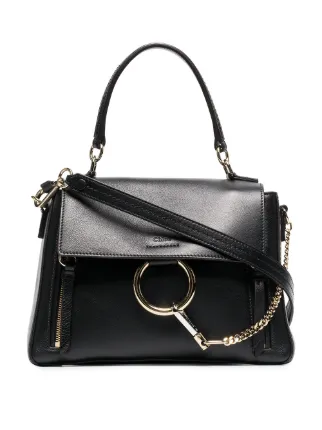 Chloé Black Leather Faye Day Bag Farfetch Chloé Black Leather Faye Day Bag