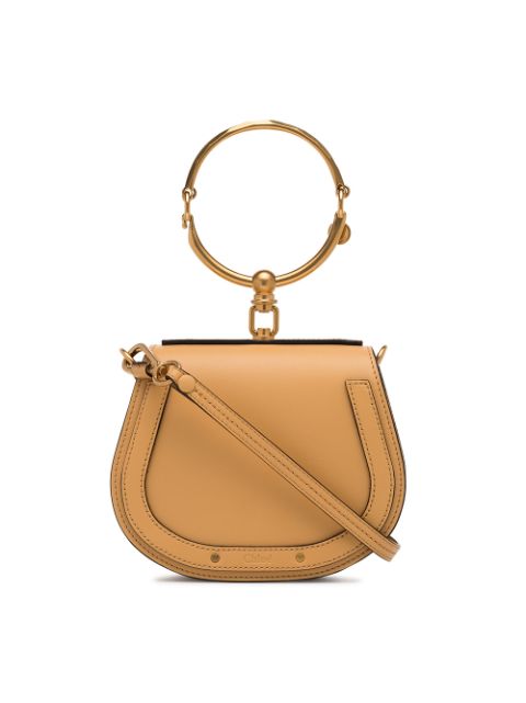 CHLOÉ BROWN NILE LEATHER BRACELET BAG