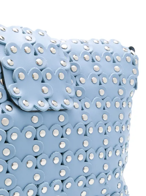 RED VALENTINO RED VALENTINO RED(V) FLOWER PUZZLE SHOULDER BAG - BLUE