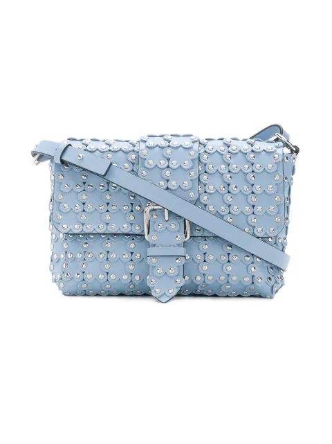 RED VALENTINO RED VALENTINO RED(V) FLOWER PUZZLE SHOULDER BAG - BLUE
