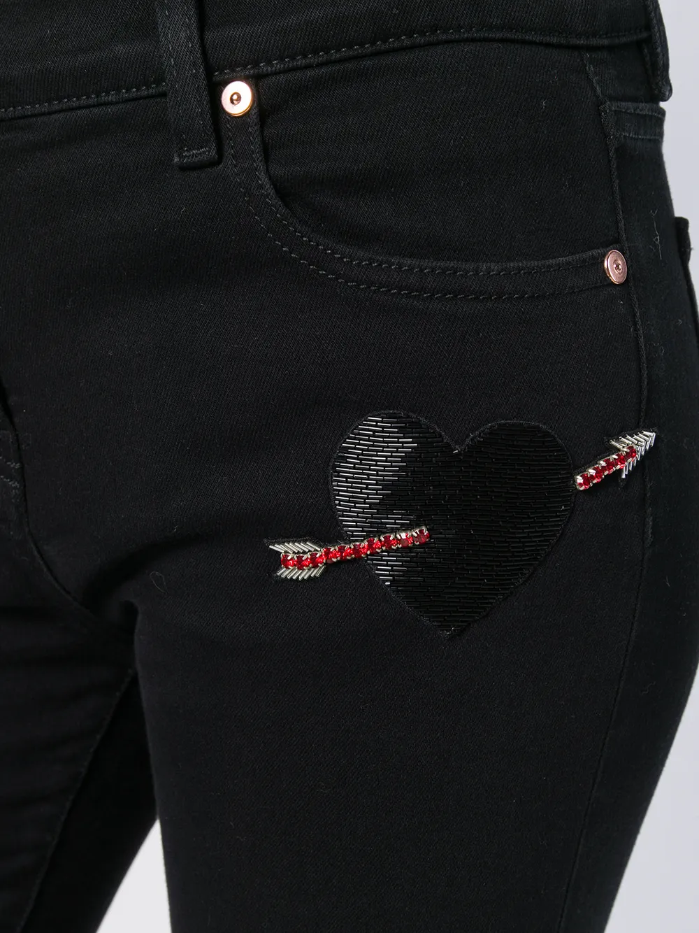 Valentino Garavani slim-fit jeans Zwart
