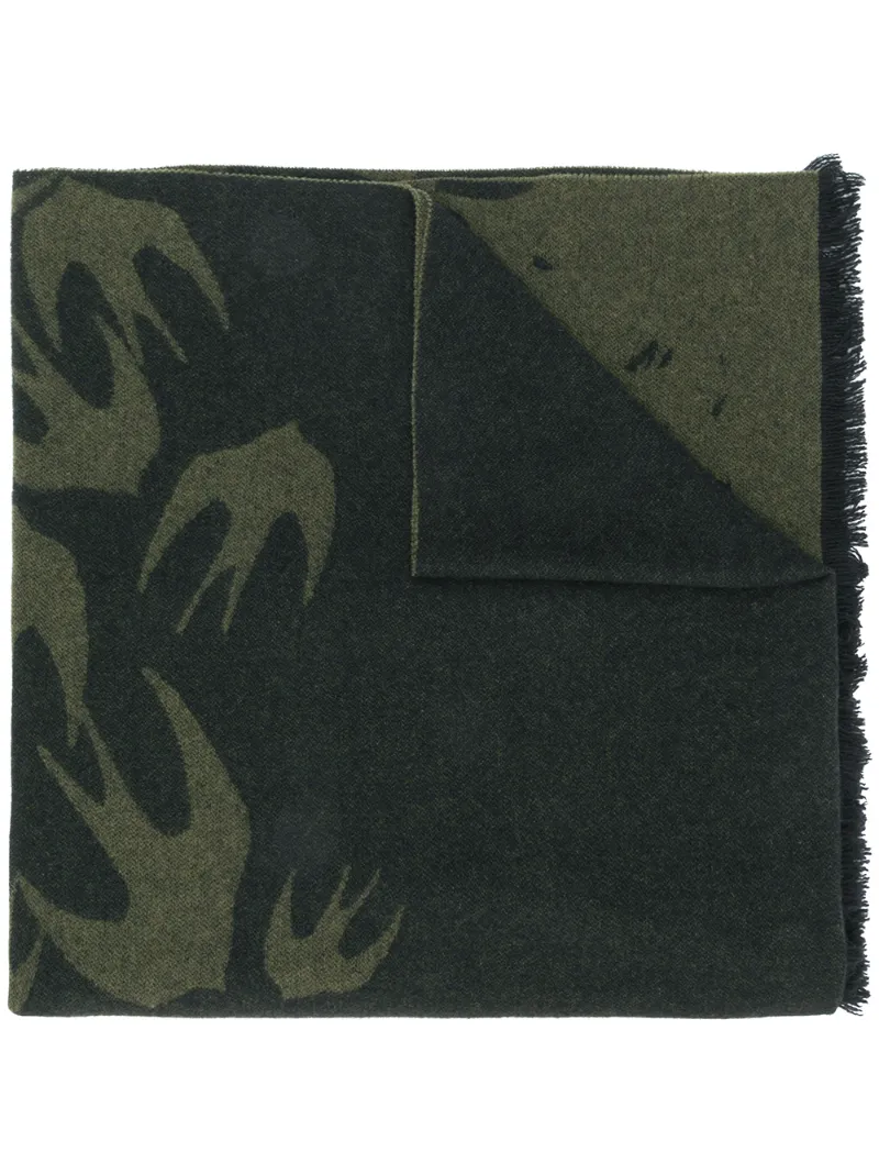 MCQ BY ALEXANDER MCQUEEN MCQ ALEXANDER MCQUEEN SWALLOW SWARM SCARF - GREEN