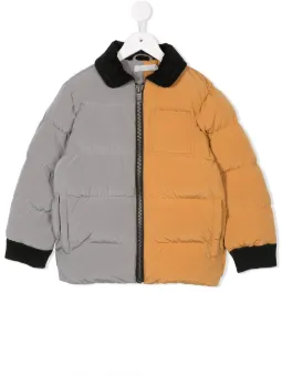 colour block padded jacket