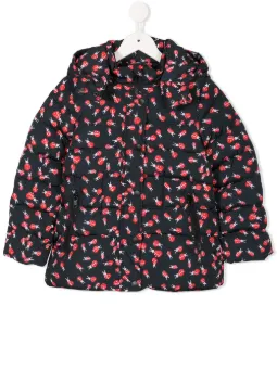 ladybug print puffer jacket