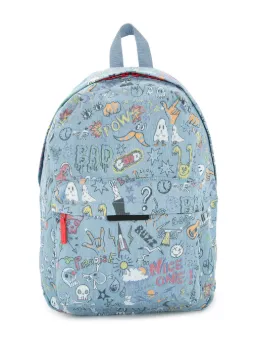 mochila vaquera estampada