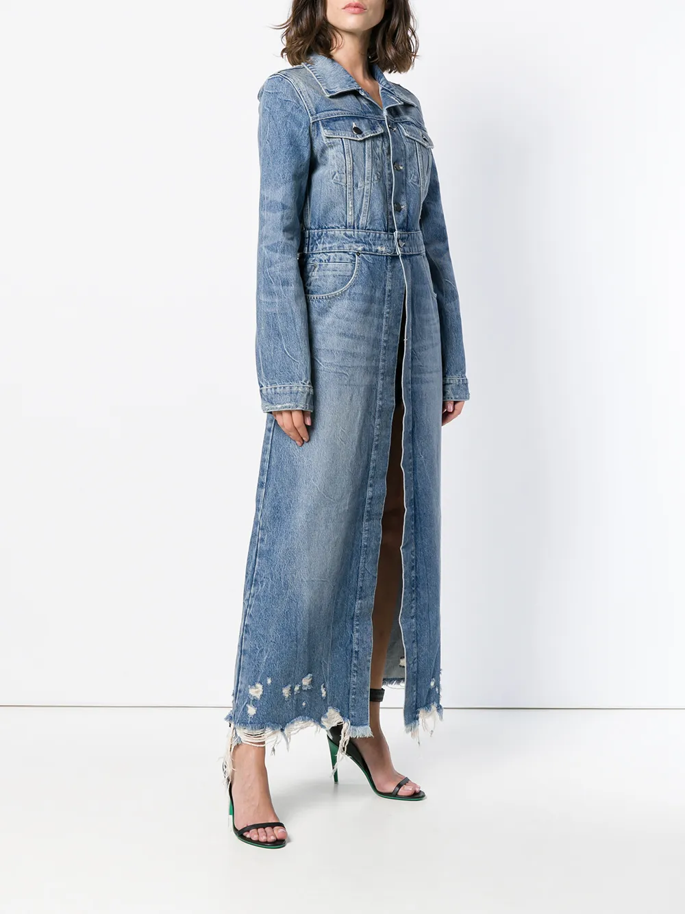alexander wang denim trench coat