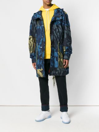 camouflage print parka coat展示图