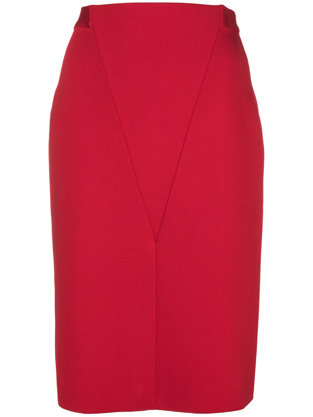 Givenchy V front pencil skirt Rood