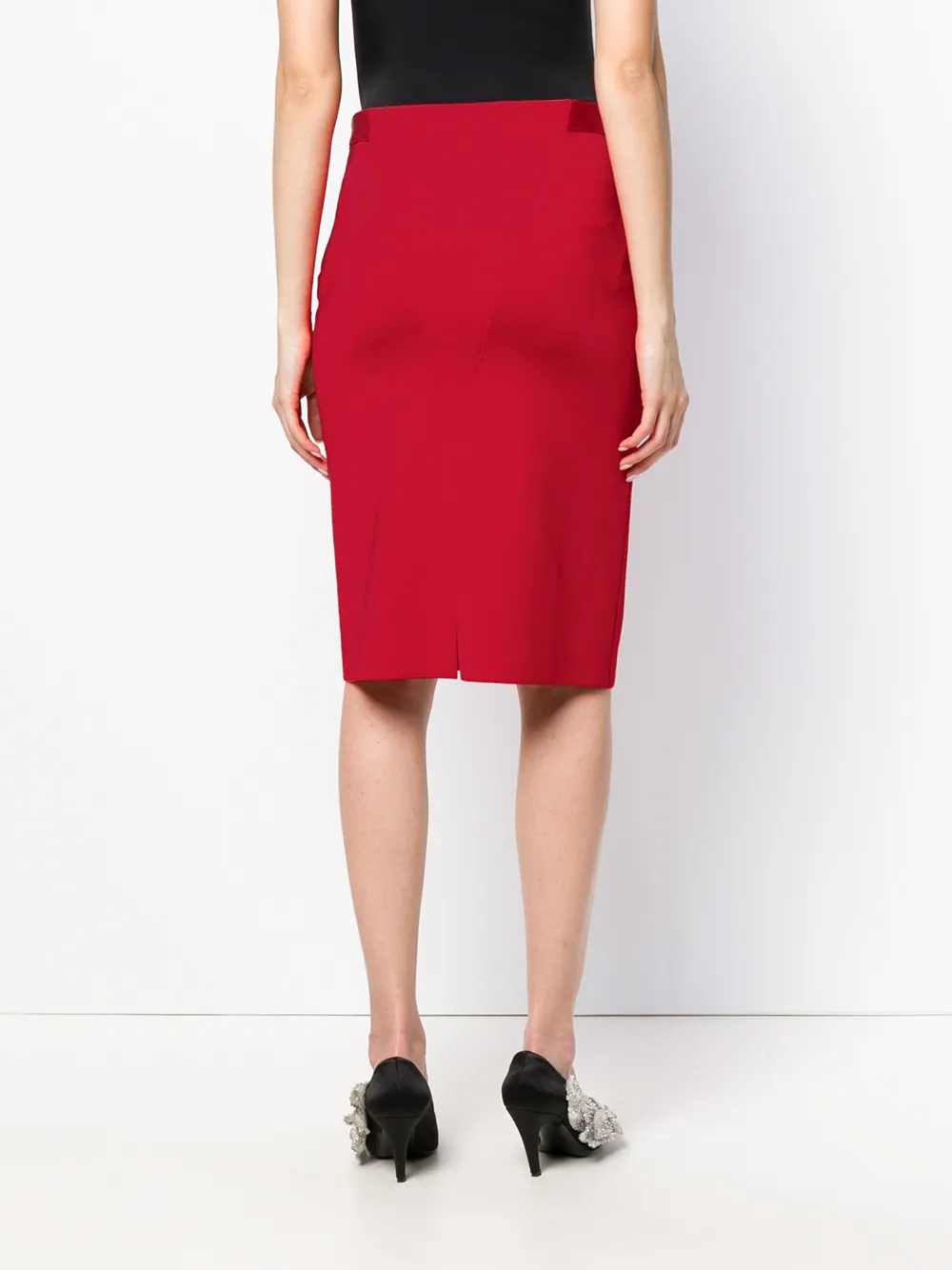 Givenchy V front pencil skirt Rood