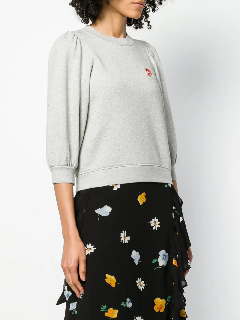 ganni puff sweatshirt