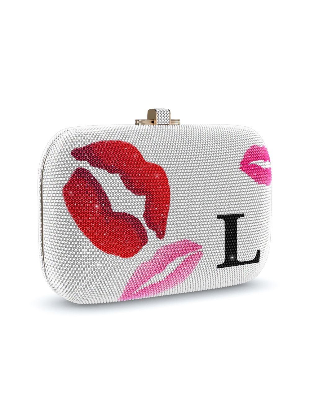 фото Judith leiber сумка 'pucker up slide lock customizable monogram'