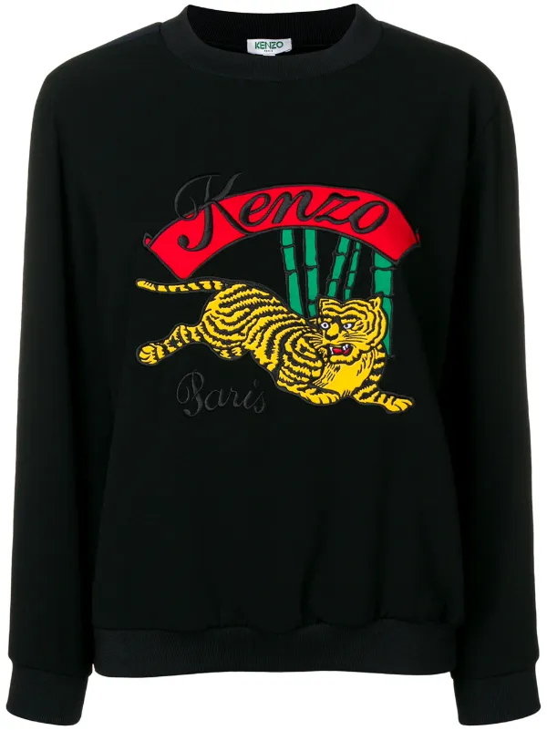 Kenzo Felpa Con Motivo Tigre Farfetch Kenzo Felpa Con Motivo Tigre Farfetch